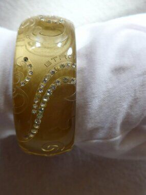 Etro Resin Gold Jeweled Bracelet (Flawed)